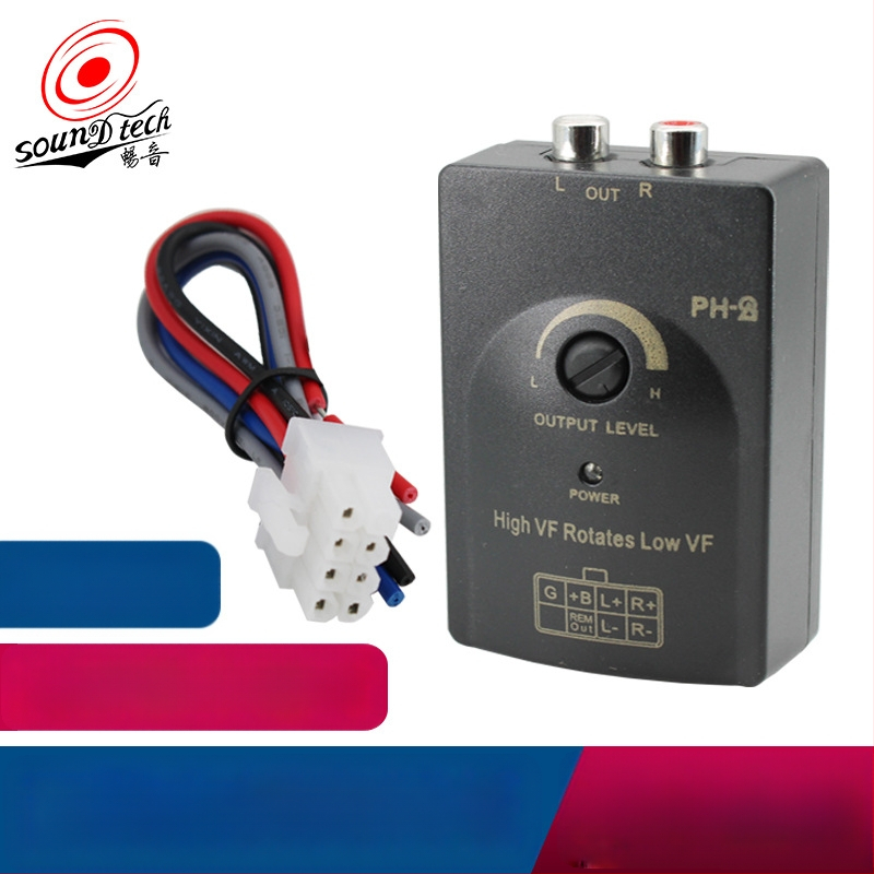 PH-2 automobilski audio pretvarač za subwoofer, prijelaz visokog na niski signal uz podesivo kašnjenje