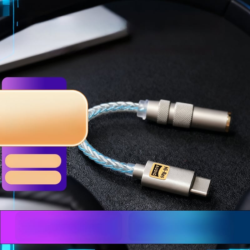 Αντάπτορας Type-C σε 3,5 mm για ακουστικά με αποκωδικοποιητή ήχου και ενισχυτή - AK-12, καθολικός