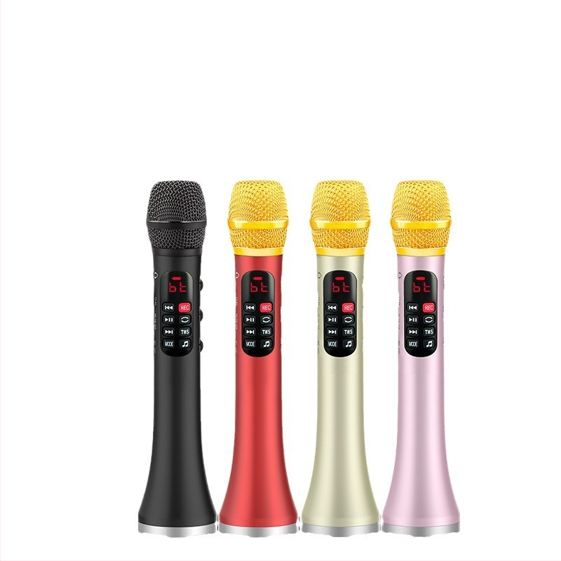 Bluetooth karaoke mikrofon s ugrađenom zvučnom kartom i zvučnikom, ručni mikrofon za prijenos uživo