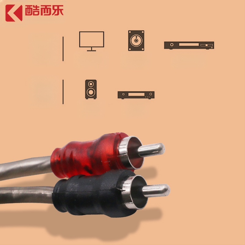RCA kabel za auto audio, bakreni, čisti bakar, duljine 1 m, 2 m, 3 m i 5 m