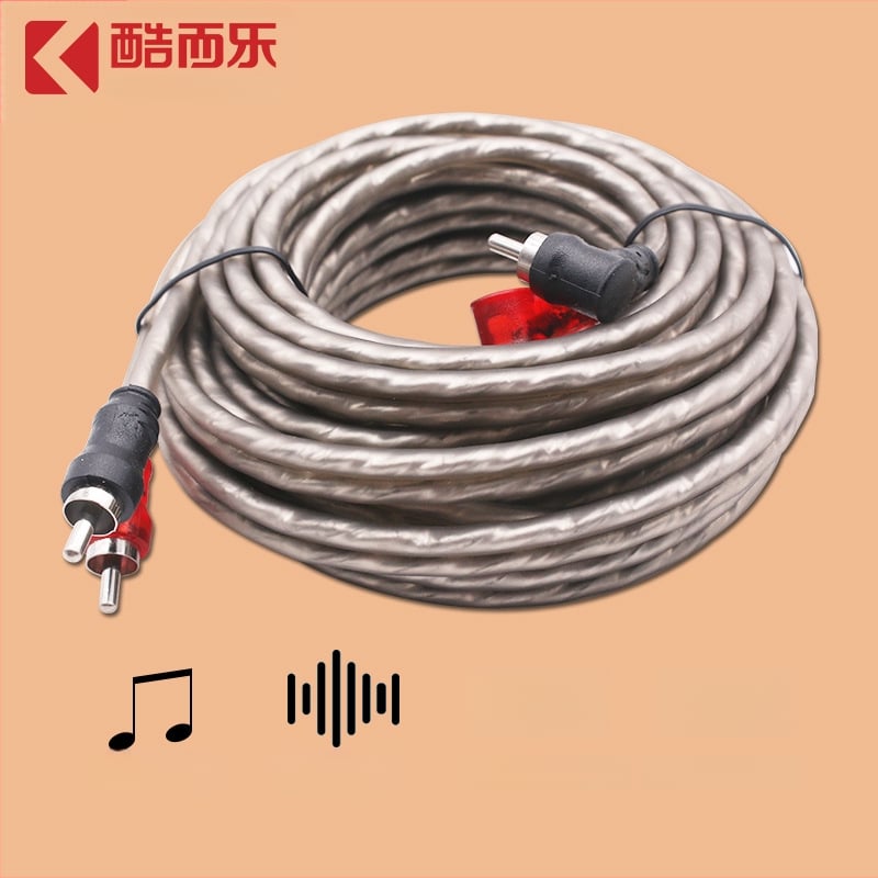 RCA kabel za auto audio, bakreni, čisti bakar, duljine 1 m, 2 m, 3 m i 5 m