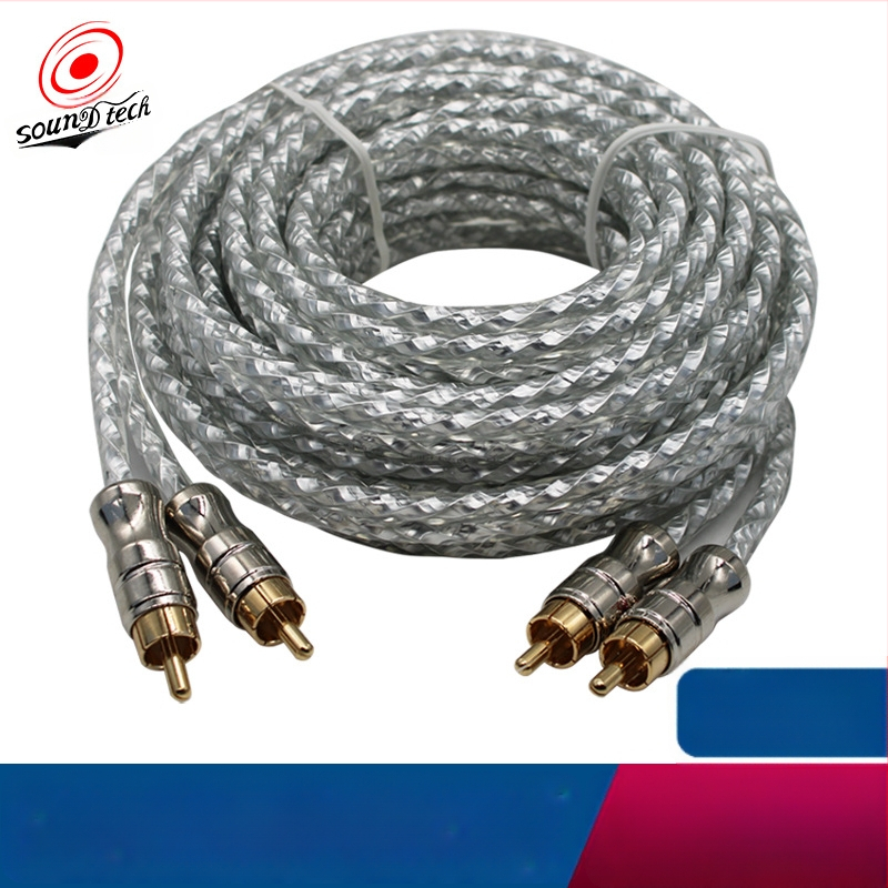 Kabel signala za autoaudio s čistim bakrenim konektorima za prilagodbu subwoofera i pojačala