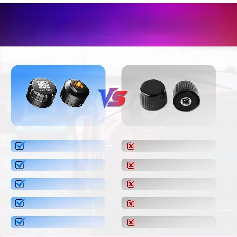 Bluetooth monitor tlaka guma za motocikle – vanjski bežični TPMS s digitalnim zaslonom za vozila s 2-4 kotača