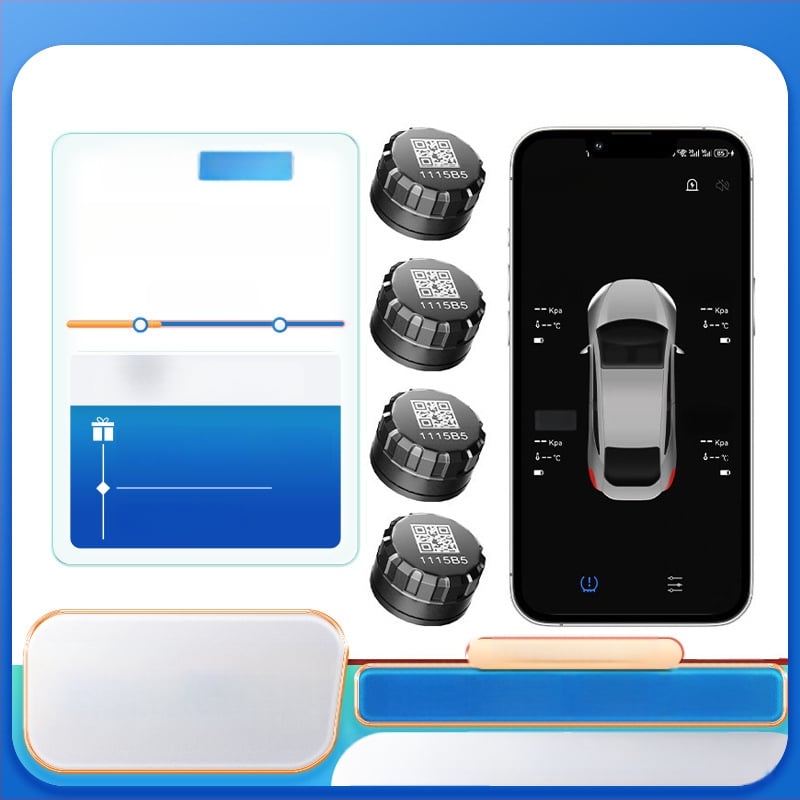Bluetooth monitor tlaka guma za motocikle – vanjski bežični TPMS s digitalnim zaslonom za vozila s 2-4 kotača
