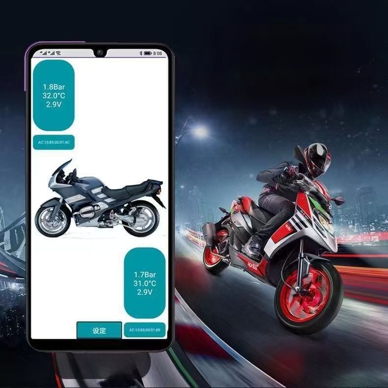 Bluetooth TPMS sustav za praćenje tlaka u gumama za automobile i motocikle, povezan s pametnim telefonom