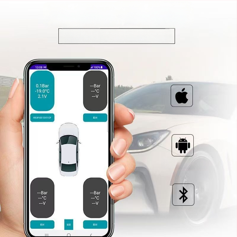 Bluetooth TPMS sustav za praćenje tlaka u gumama za automobile i motocikle, povezan s pametnim telefonom