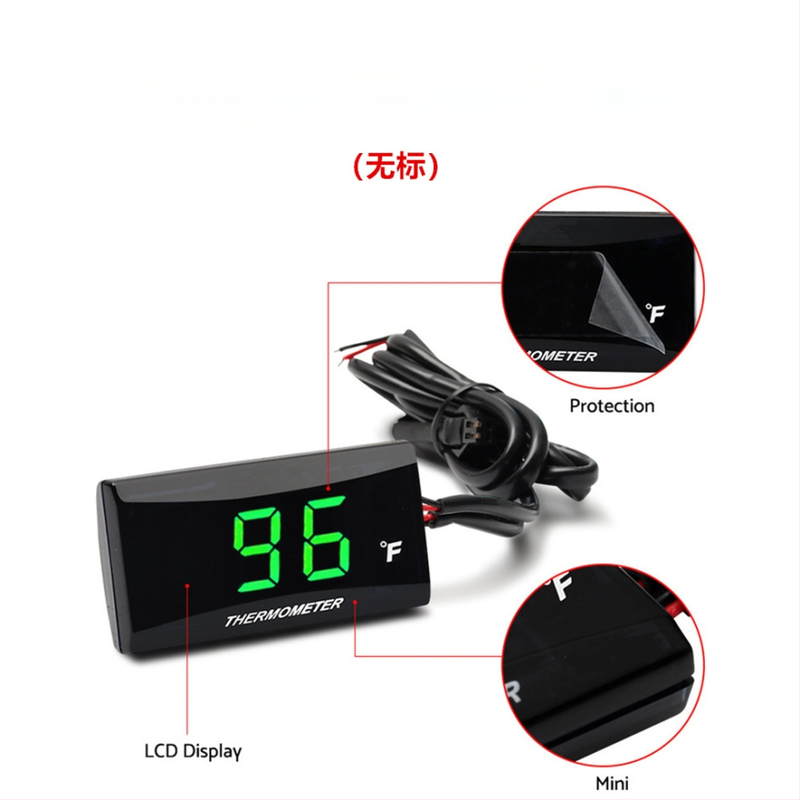KOSO merač teploty vody pre motocykle, univerzálny doplnok s LED LCD displejom, kompaktný mini prístroj v stupňoch F