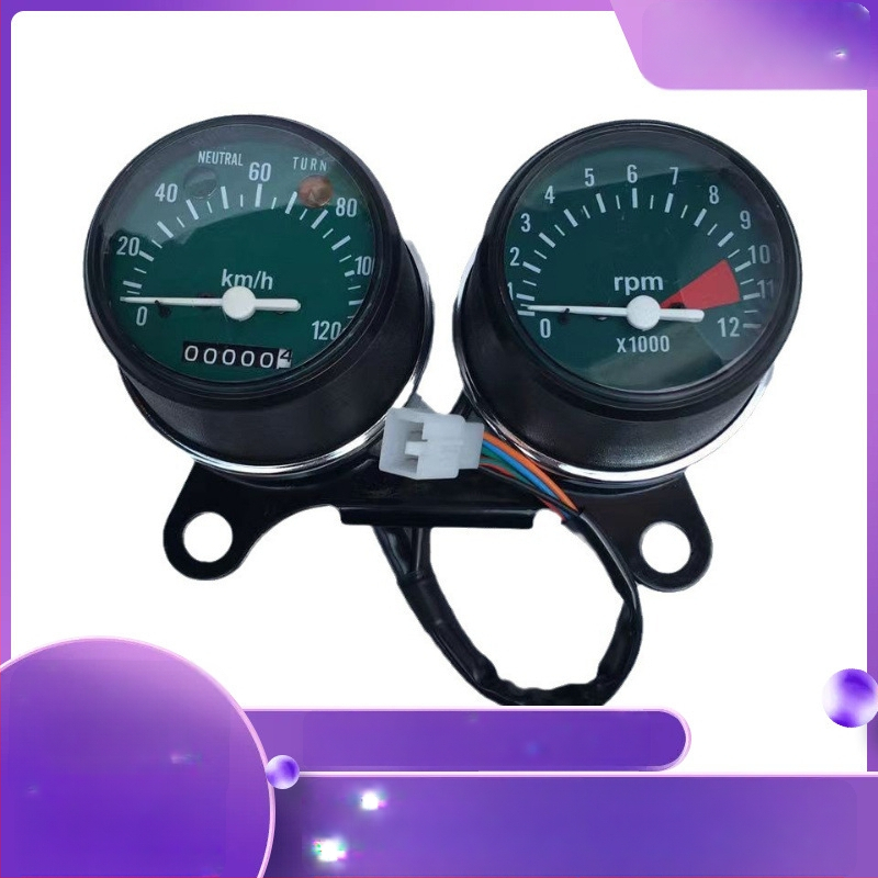 Instrument ploča motocikla CG125, potpuno nova, retro stil, dvostruki mjerač (odometar i tachometar)