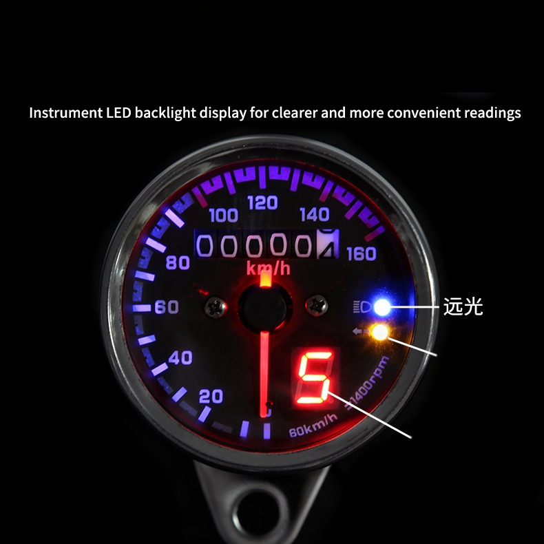 Harley-Davidson cruiser indikator prijenosa s elektroničkim tachometrom i odometrom, 12V