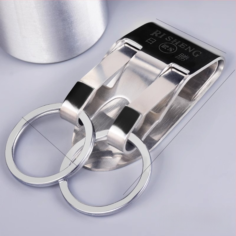 Κλειδοθήκη από ανοξείδωτο ατσάλι με κλιπ ζώνης – μινιμαλιστικός σχεδιασμός, για άνδρες