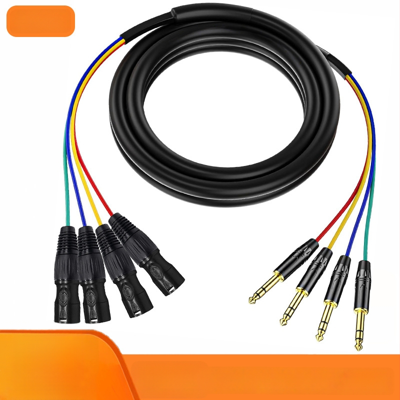 Kabel s četiri kanala TRS 6,5 mm na XLR za nastupe uživo i snimanje u studiju