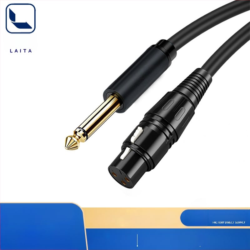 LAITA Izbalansirani audio kabel 6,35 mm na XLR, dvostruki vodič, za mikrofon i mikser