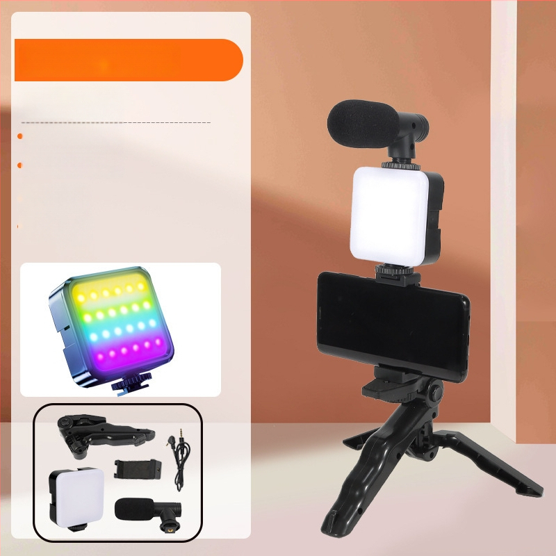 Betty Ay-49 Mini set rasvjete za Live streaming i fotografiju, stolno bežično ambijentalno svjetlo s neprekidnim podešavanjem boje 2500K–9900K, ugrađena baterija