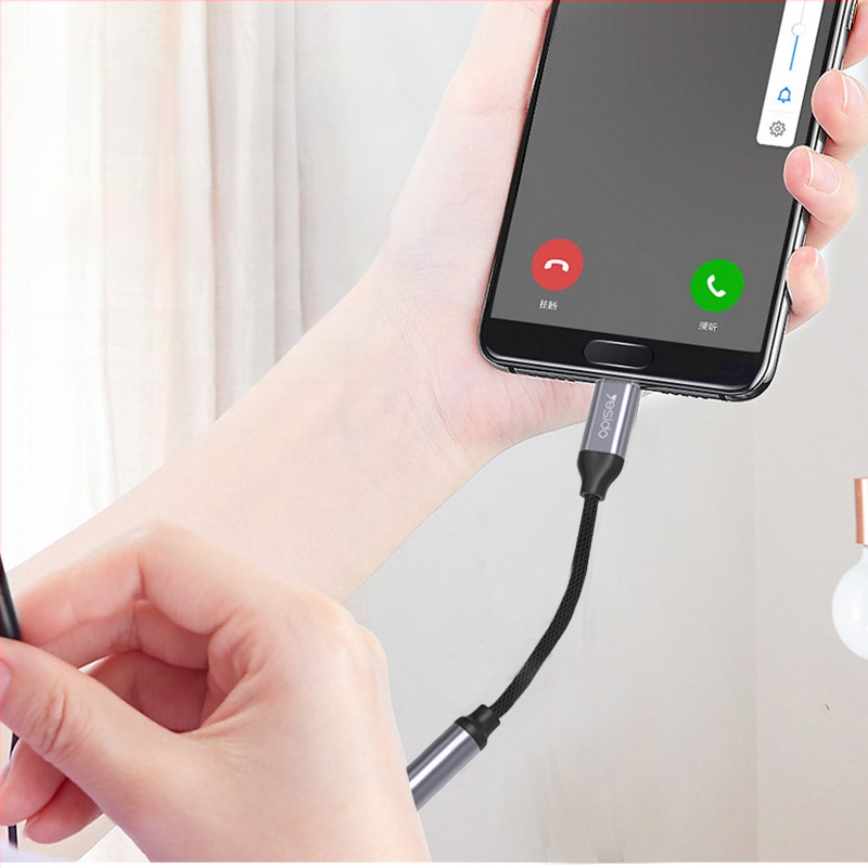 Yesido YAU19 Type-C Ακουστικός προσαρμογέας 3,5 mm για Android