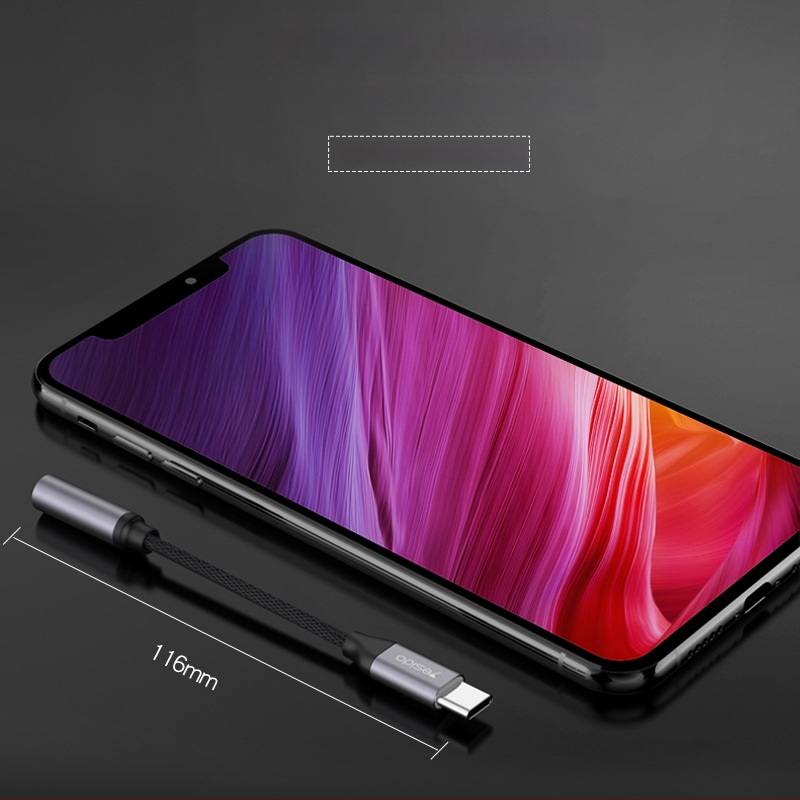 Yesido YAU19 Type-C Ακουστικός προσαρμογέας 3,5 mm για Android
