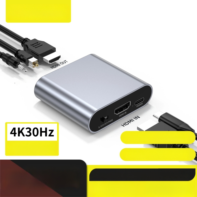 4K HDMI audio splitter sa SPDIF-om i 3,5 mm digitalnim optičkim zvukom, visoka razlučivost, kompatibilan s Nintendo Switch, PS4 i PS5