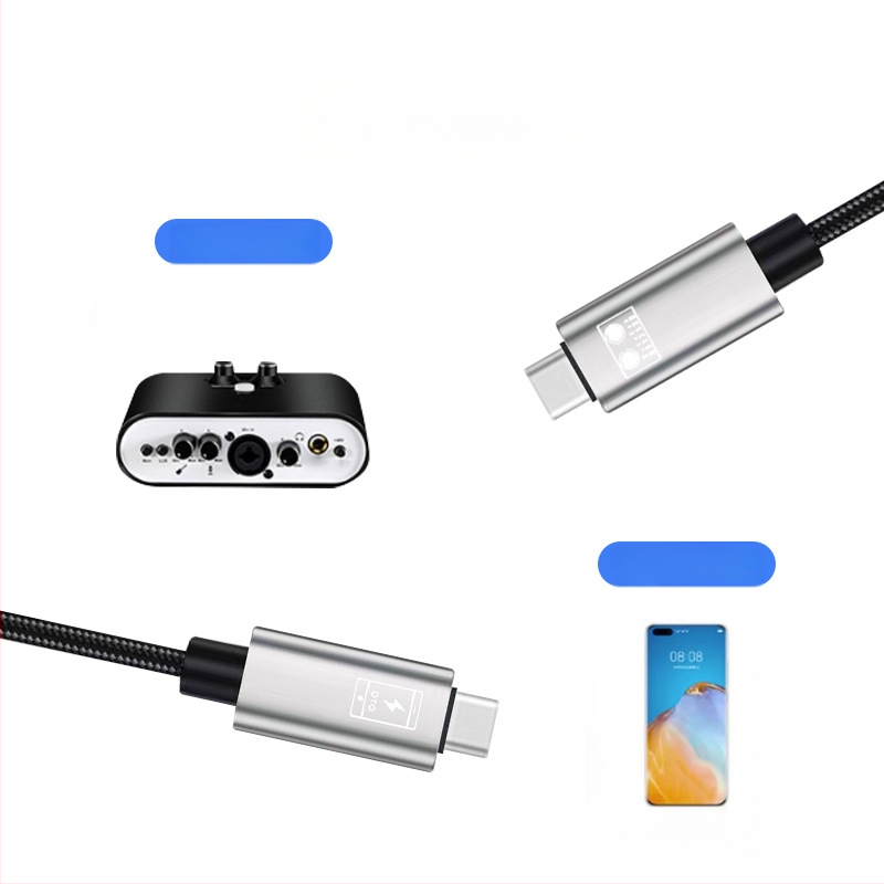 OTG USB-C na USB-C audio kabel za Live prijenos zvučne kartice, kompatibilno s Huawei/Honor pametnim telefonima