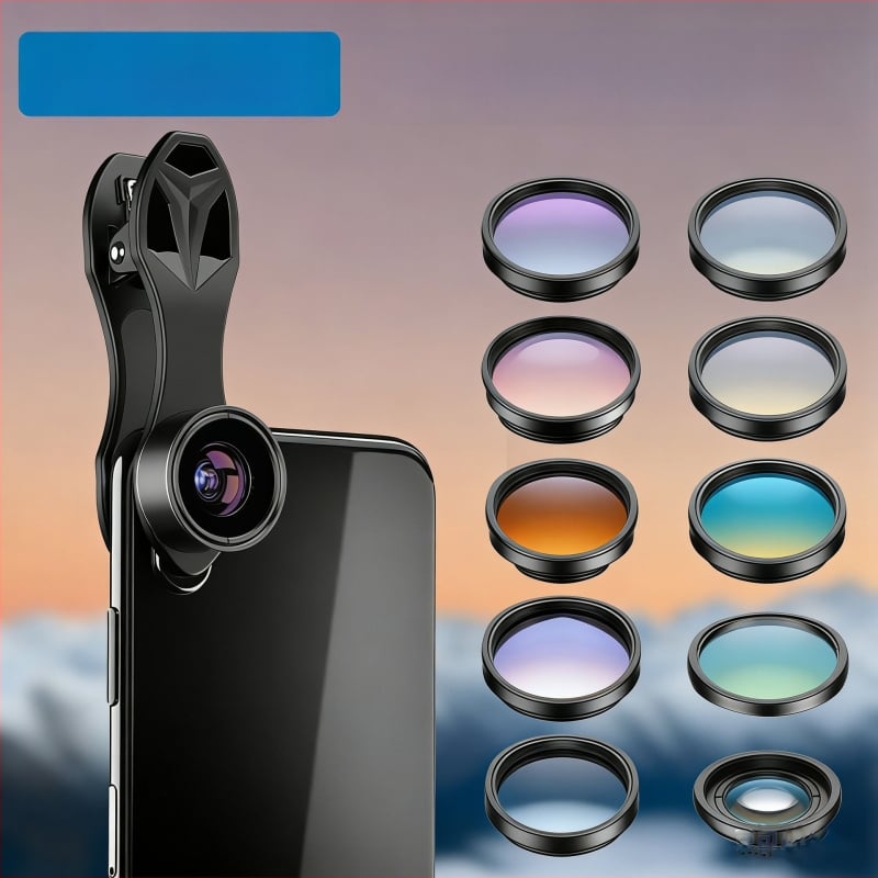 Σετ εξωτερικών φακών για κινητό: fisheye, ευρυγώνιος, makro και τηλεφακός με extension φίλτρο, 3-σε-1 και 10-σε-1