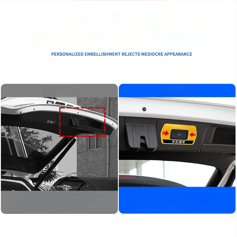 Naljepnice podsjetnika za električni stražnji poklopac s reflektirajućim upozorenjem, za 24 modela Volkswagen Tayron, unutarnja dekoracija