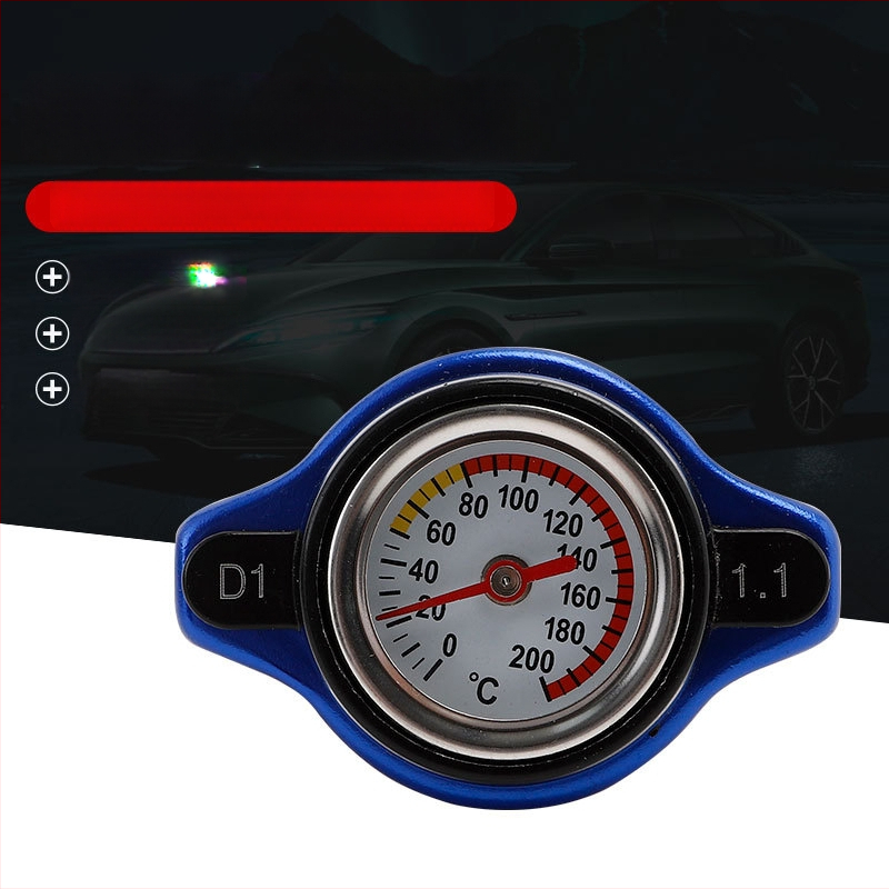Poklop spremnika vode sa mjeračem temperature i tlaka, univerzalni automobilistički dodatak, kompatibilan s navojima 0.9/1.1/1.3