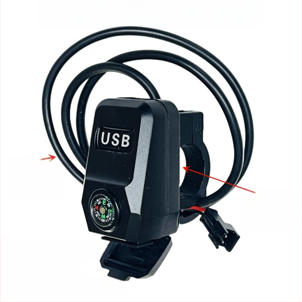 Univerzalni USB punjač za električne bicikle, s kompasom montiranim na upravljaču, 36-108V
