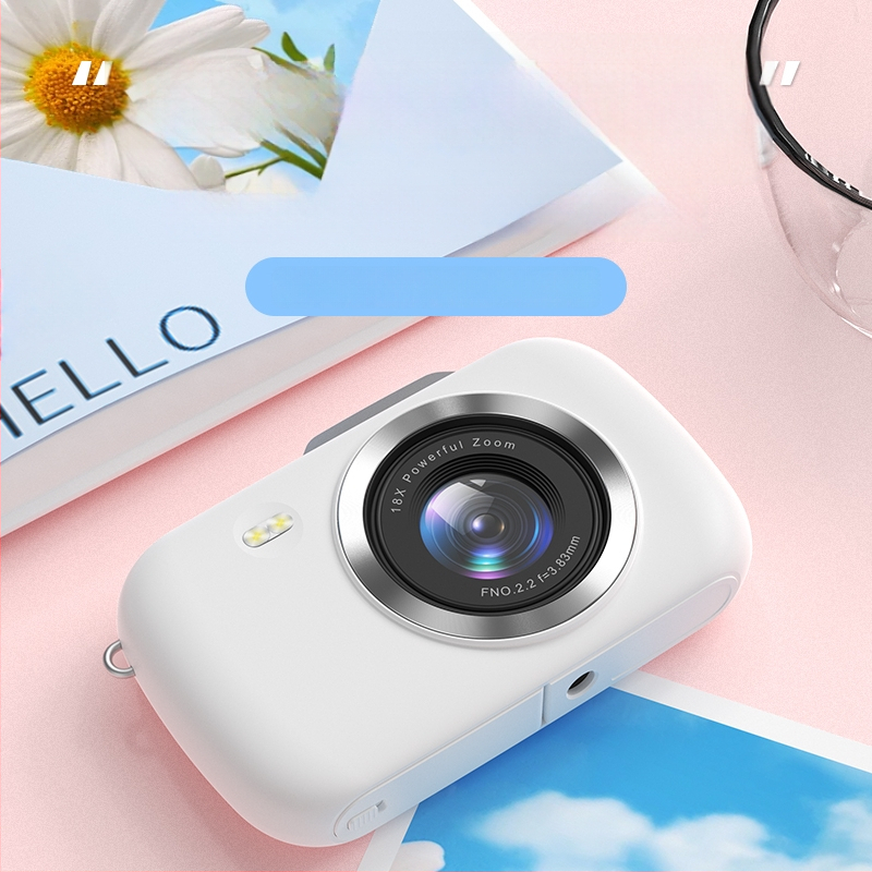 Komery digitalna kamera za početnice djevojčice, Vlog i putni fotoaparat u kutiji za poklon, 2,8-inčni LCD zaslon, CMOS senzor