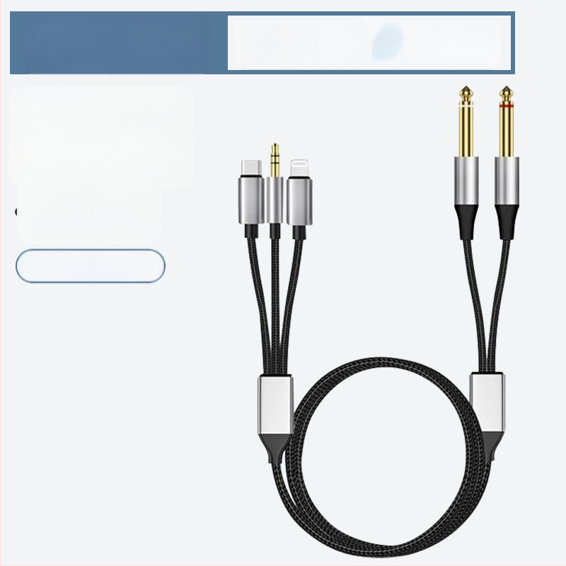 3,5 mm na dualni 6,5 mm, 3-u-1 audio kabel za mikser, zvučnike, pojačalo i električnu klaviaturu