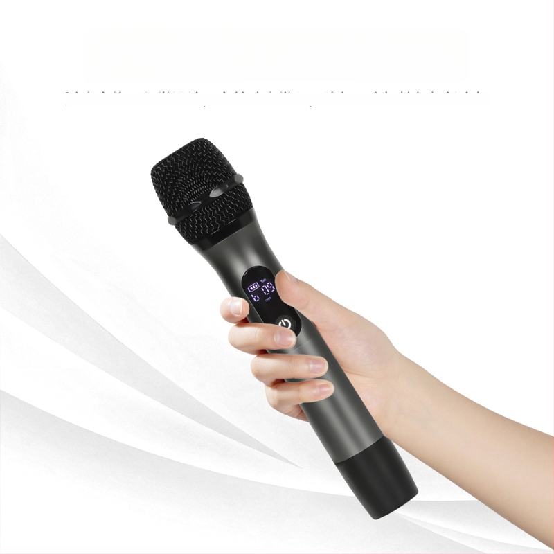 Mikrofon s cijelim metalnim kućištem i U-pojasom za karaoke i kućno pjevanje, kompatibilan sa zvučnom kartom i pojačalom