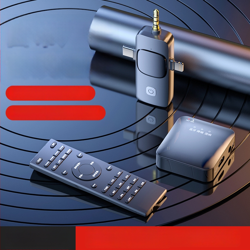 Microfon lavalier wireless cu cartelă audio încorporată pentru streaming pe telefon, Bluetooth 5.3