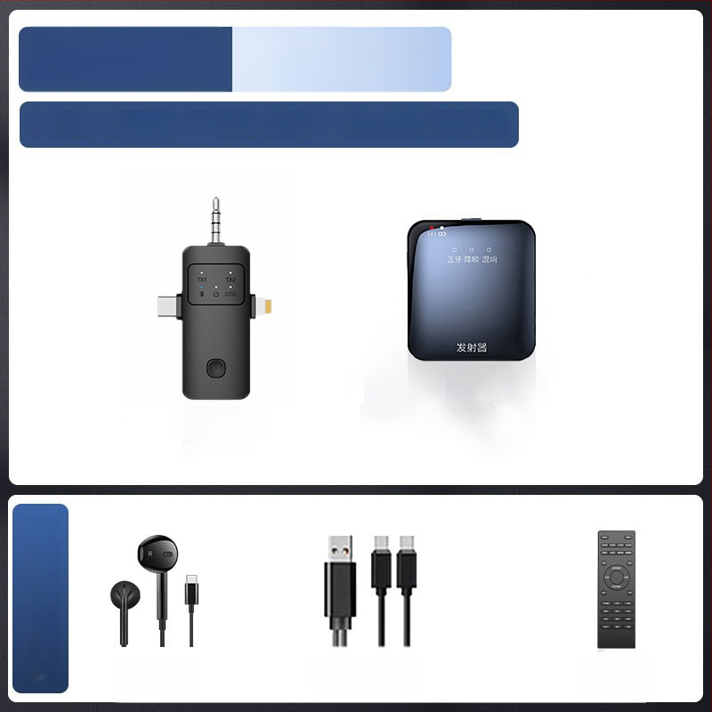 Microfon lavalier wireless cu cartelă audio încorporată pentru streaming pe telefon, Bluetooth 5.3