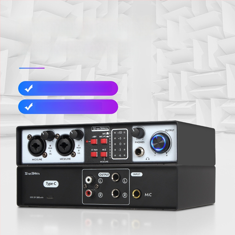 Vanjska USB audio kartica za miksanje i snimanje — za računalo, uživo prijenos i karaoke, redukcija buke instrumenata