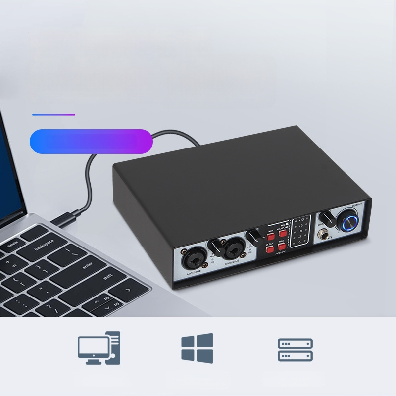 Vanjska USB audio kartica za miksanje i snimanje — za računalo, uživo prijenos i karaoke, redukcija buke instrumenata