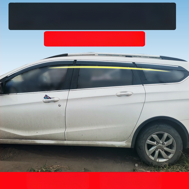 Prozorske zaštitnici kiše za Baojun 310W, 2017–prezent, s nehrđajućim ukrasnim rubom