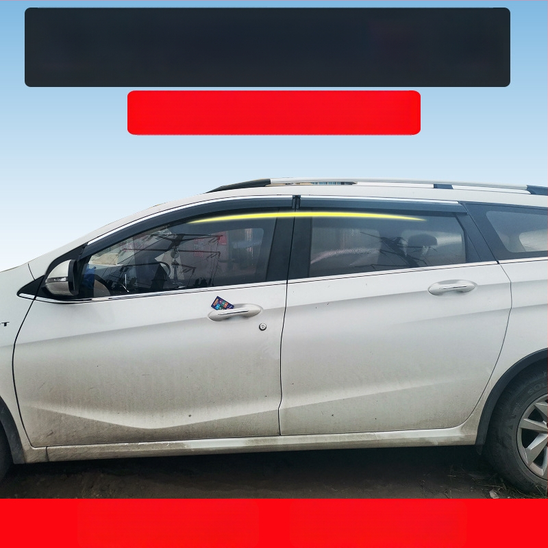 Prozorske zaštitnici kiše za Baojun 310W, 2017–prezent, s nehrđajućim ukrasnim rubom