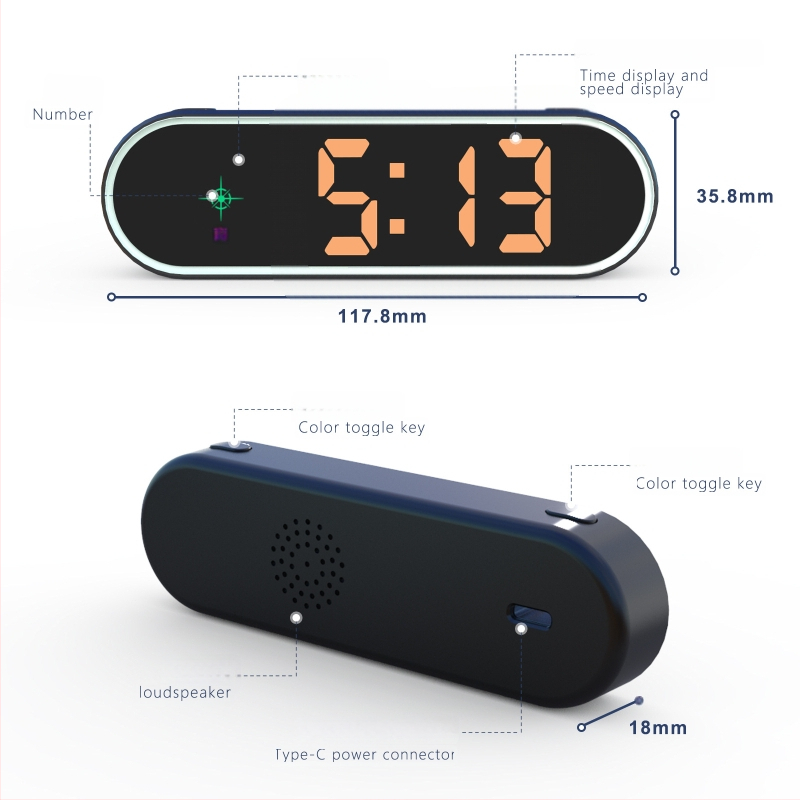 Bezdrôtový HUD do auta s GPS/Beidou – univerzálny tachometer a viacfunkčný prístroj