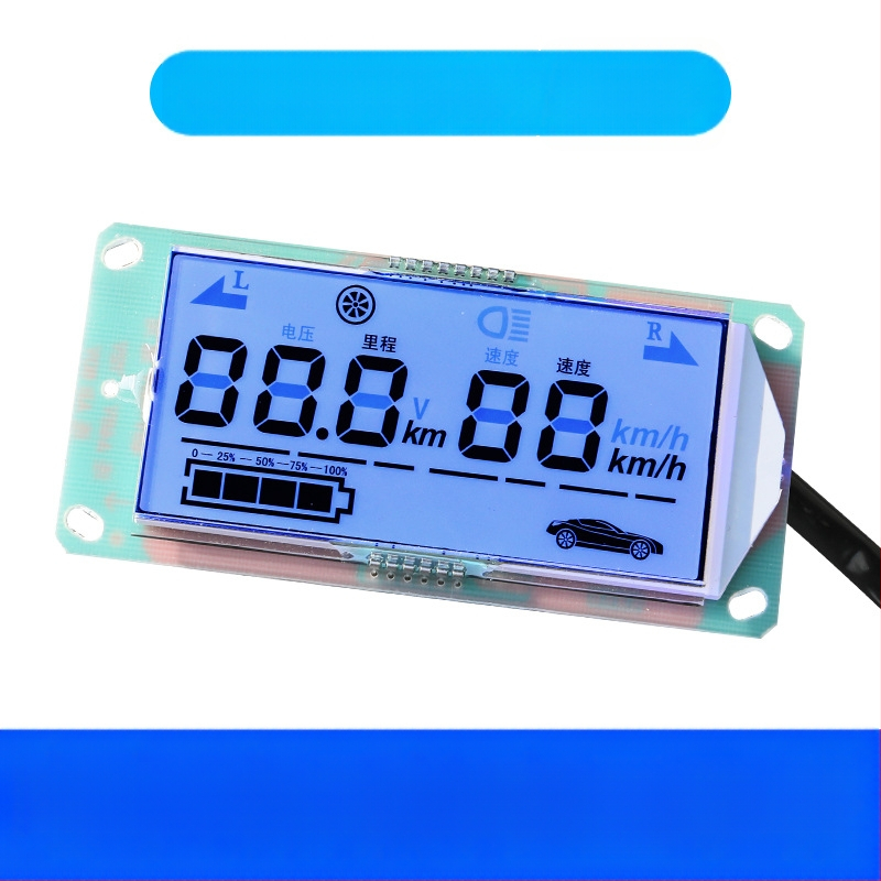 LCD zaslon instrument ploče za električno vozilo, zaslon snage, univerzalni LCD zaslon 48V–72V