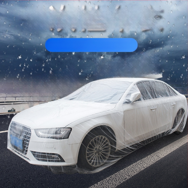Jednokratno prozirno auto pokrivalo od polietilena, zaštita od sunca, kiše i prašine, universalno