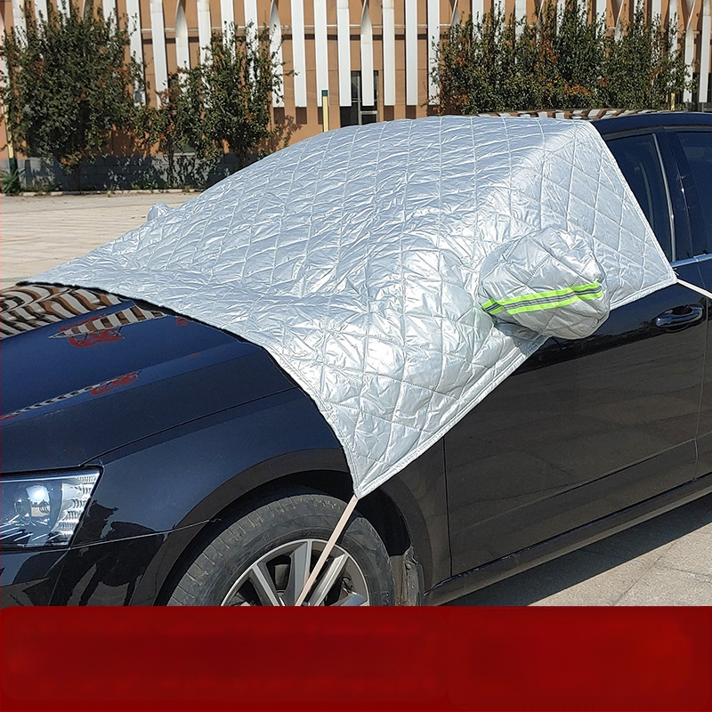 Pet slojni debeli pokrov za snijeg za automobil od Oxford tkanine, polukryt i pokrov za prednje staklo