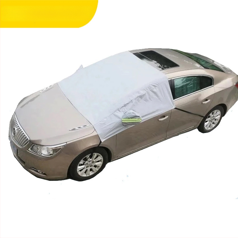 Univerzalno auto pokrivalo od aluminijskog filma, polupokrivanje za snijeg i zaštitu vjetrobranskog stakla, suncobran, zaštita od prašine, toplinska izolacija, podstavljeno fleesom