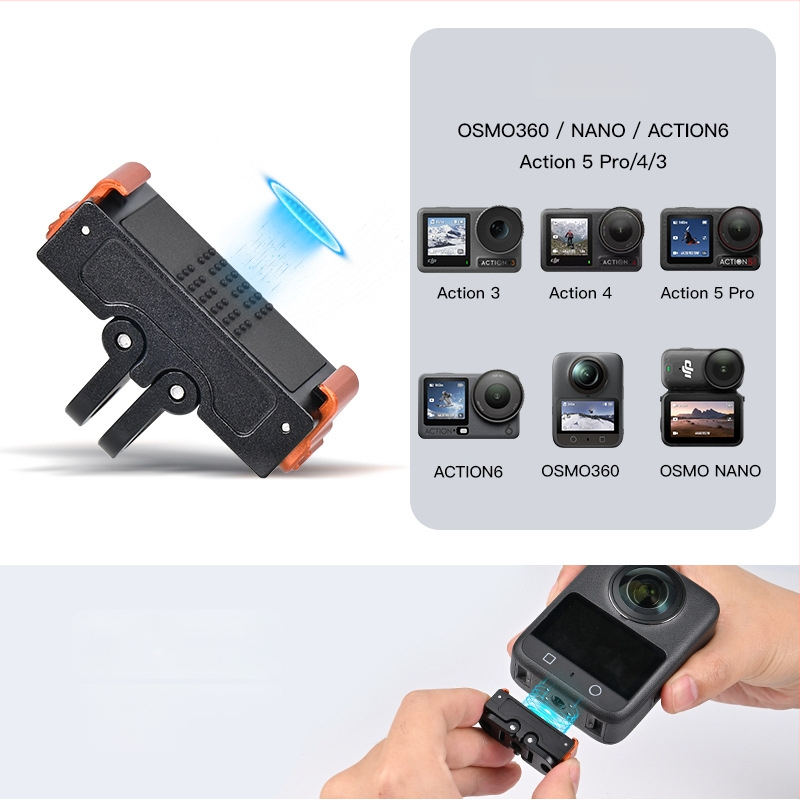 Aluminijska legura magnetska baza s brzim otpuštanjem za DJI Action6/3/4/5 Pro Nano