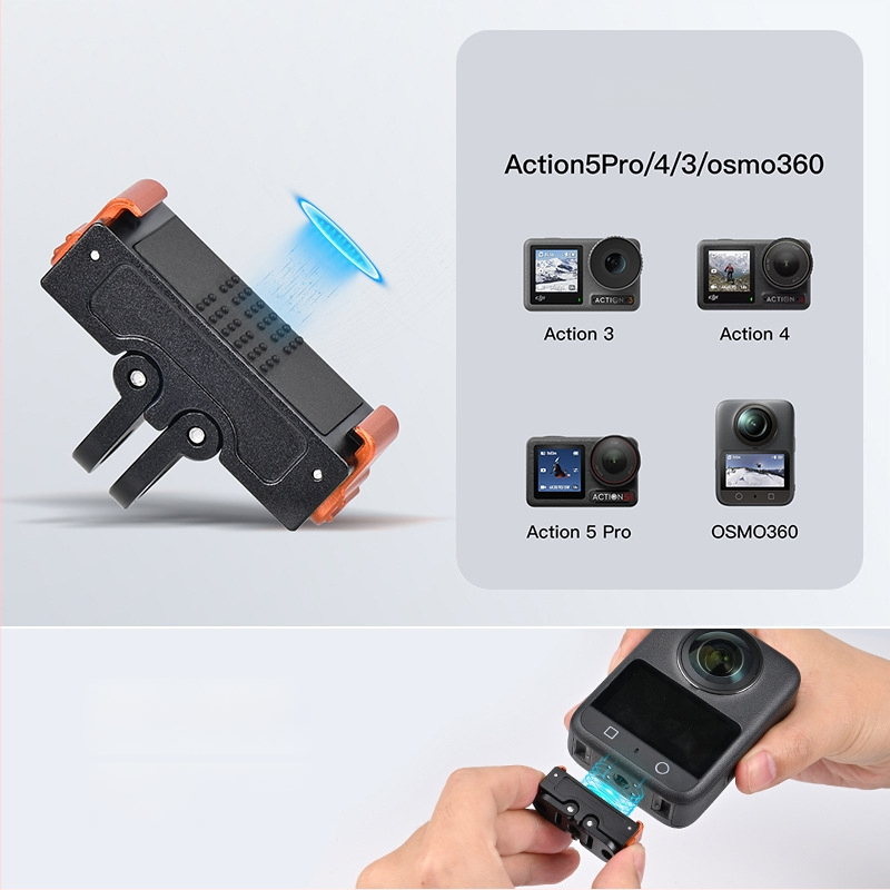 Aluminijska legura magnetska baza s brzim otpuštanjem za DJI Action6/3/4/5 Pro Nano