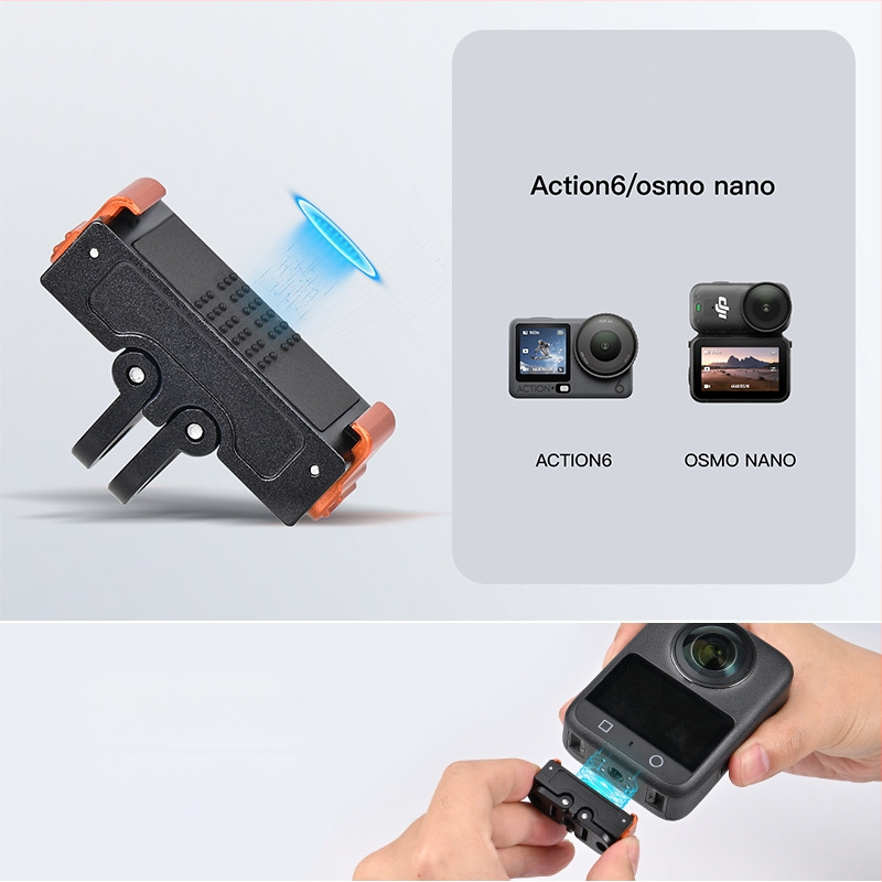 Aluminijska legura magnetska baza s brzim otpuštanjem za DJI Action6/3/4/5 Pro Nano