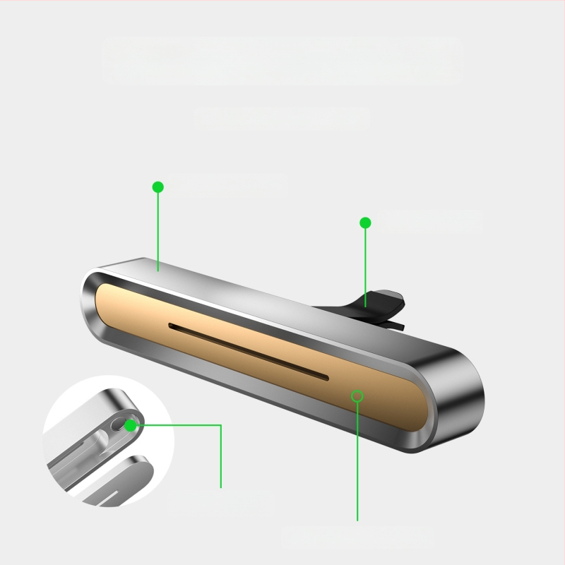 Difuzor mirisa za automobil od aluminijske legure, miris Gardenia, za otvor zraka, luksuzni unutarnji dekor, dugotrajan