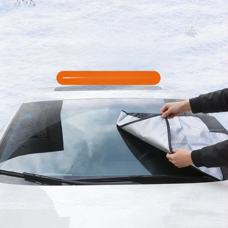 Univerzalna zaštita prednjeg vjetrobranskog stakla automobila s premazom u srebrnoj boji za izolaciju topline, zaštitu od sunca i snijega, dvostrana