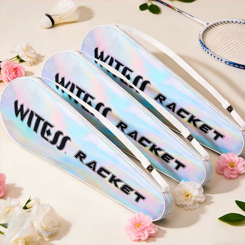 WITESS Torba za badminton reketa – šarena laserska grafika, preko ramena, platnena, vodootporna