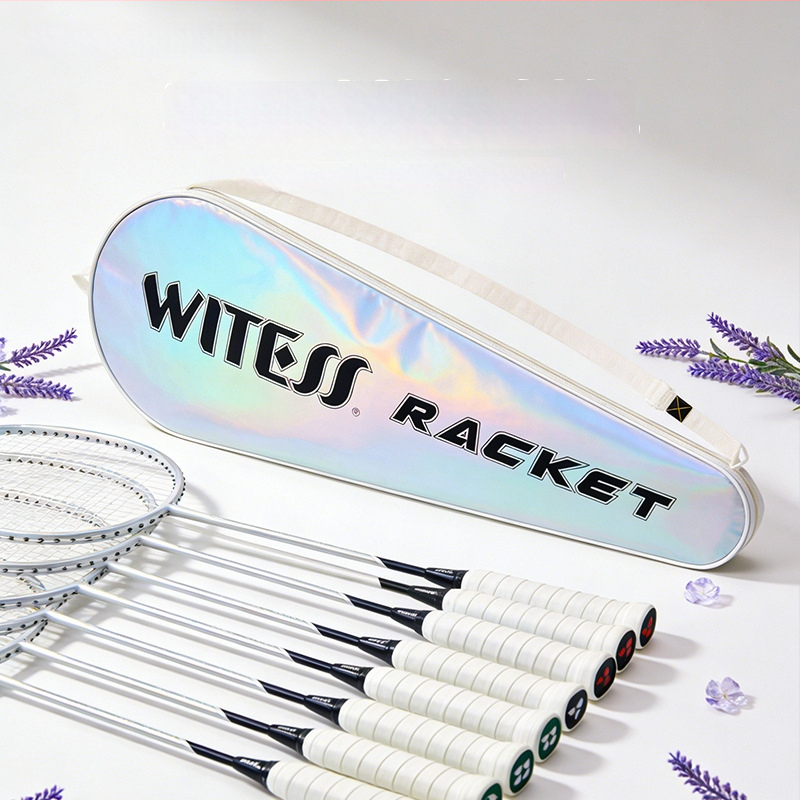 WITESS Torba za badminton reketa – šarena laserska grafika, preko ramena, platnena, vodootporna