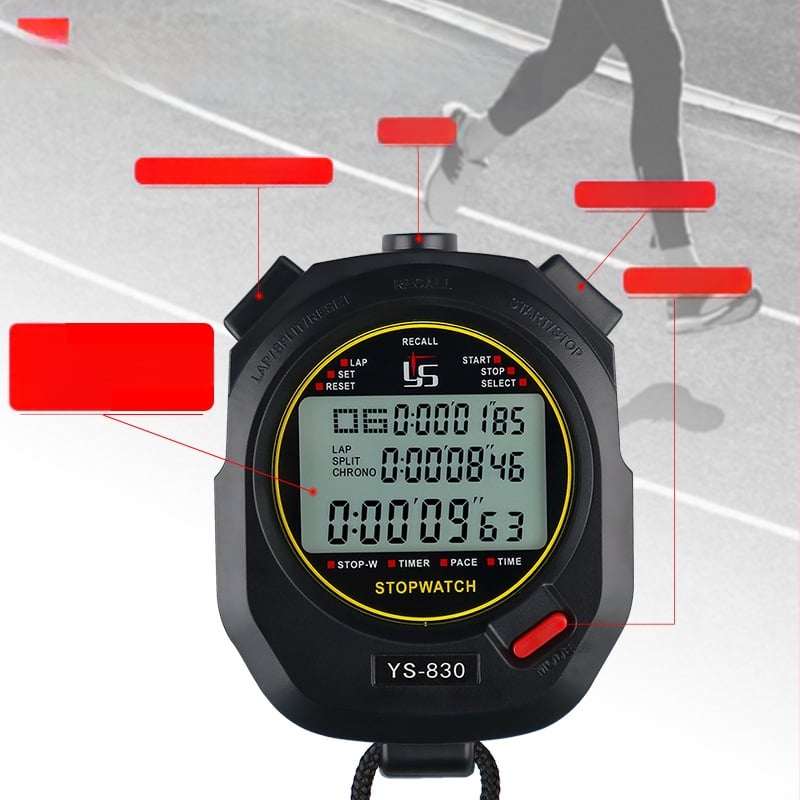 YS-810 elektronički štoper za sportski trening i trčanje, mjerenje intervala 10–100, način suca