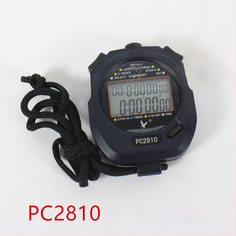 Tianfu pc396 Elektronička štoperica i mjerač vremena za trčanje i atletiku, s funkcijom pauze, mjerenje za suce