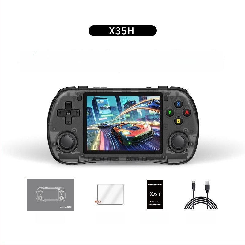 Powkiddy X35H prijenosna retro konzola za igranje s horizontalnim zaslonom, otvoreni kôd, GBA joystick