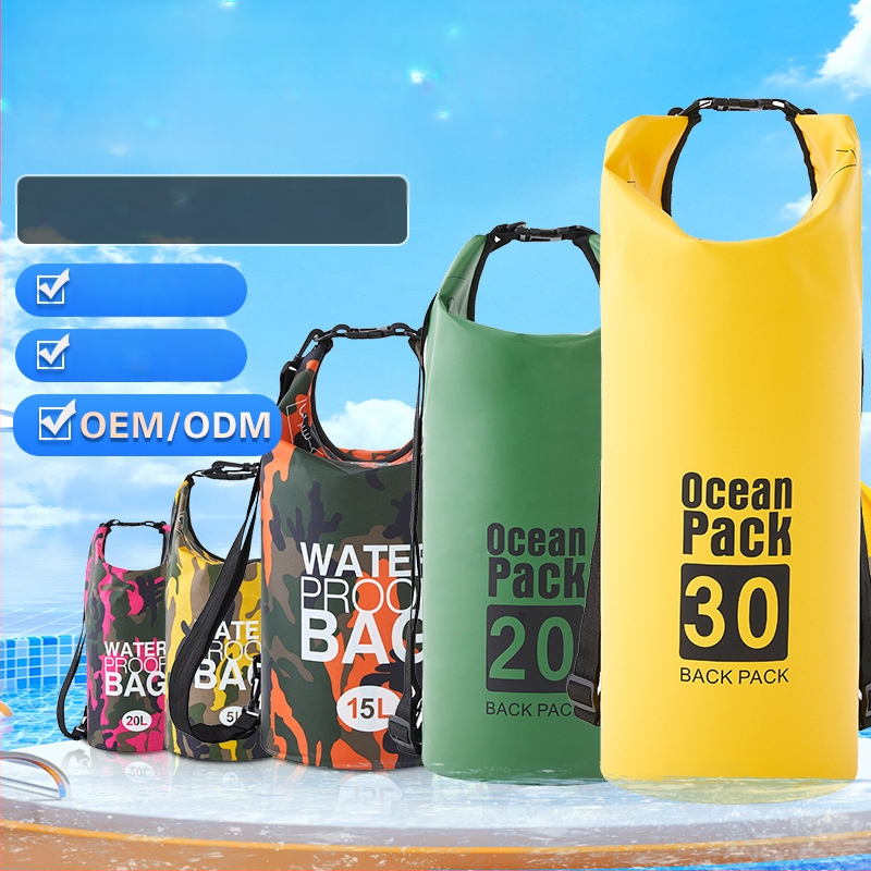 Prilagođena vodootporna kanta-torba s digitalnim otiskom za outdoor sportove, plovidbu rijekom, plažu, vodeni park i rafting, s otiskom logotipa